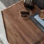 Commode d'appoint avec rangement en bois massif noyer noir