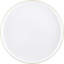 Assiettes à salade de 8 po et assiettes à dîner rondes en plastique blanc avec rebord doré de 10 po