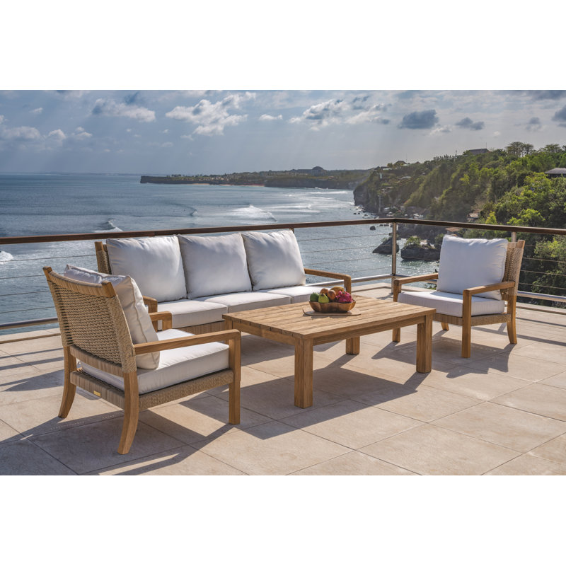 Hudson Outdoor 3 - Seat Patio Sofa, Charcoal Lace, Perigold Mixi Fern