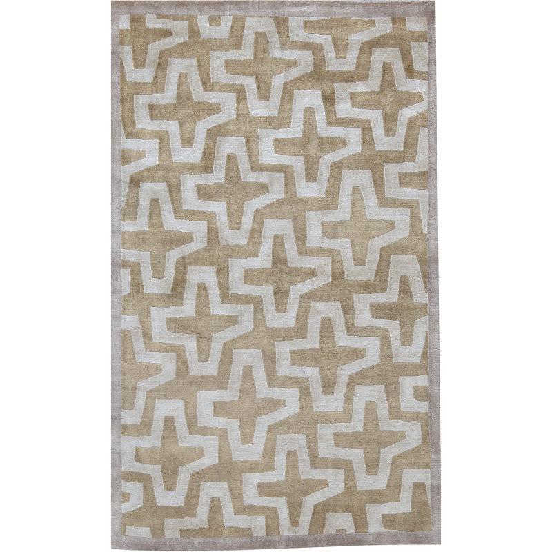 Hand-Knotted High-Quality Beige Area Rug