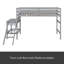 Lit mezzanine simple avec plateforme, échelle-293246911