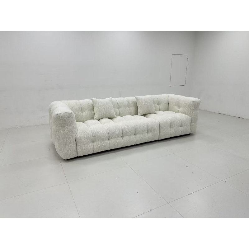 Sofa 3 seater White Boucle