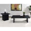 Table de bout carrée Exeter avec placage noir élégant et bois d'ingénierie durable, parfaite pour les espaces de vie minimalistes modernes