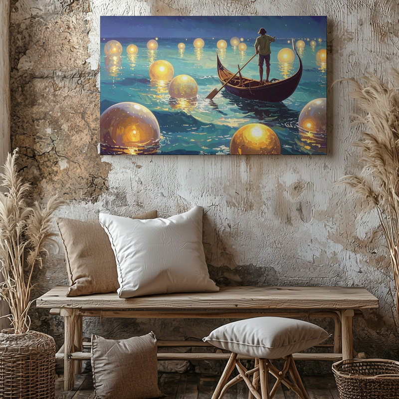 Art mural sur toile Celestial Gondola, H 9 po x l 12 po