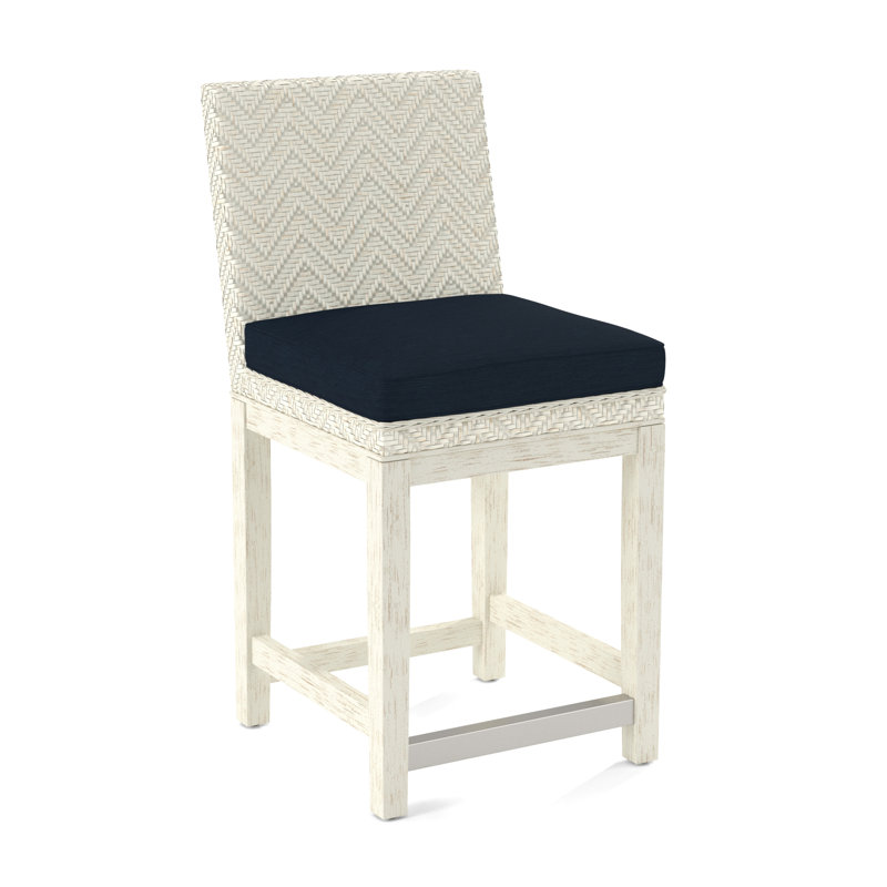 Upholstered Stool, Celery Finish, Eggshell Crypton Performance; 0884-93