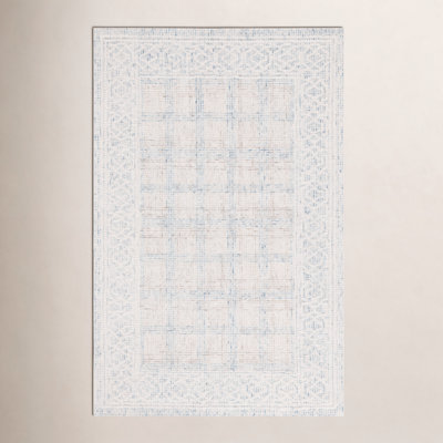 Hand-Tufted Geometric Wool Rug