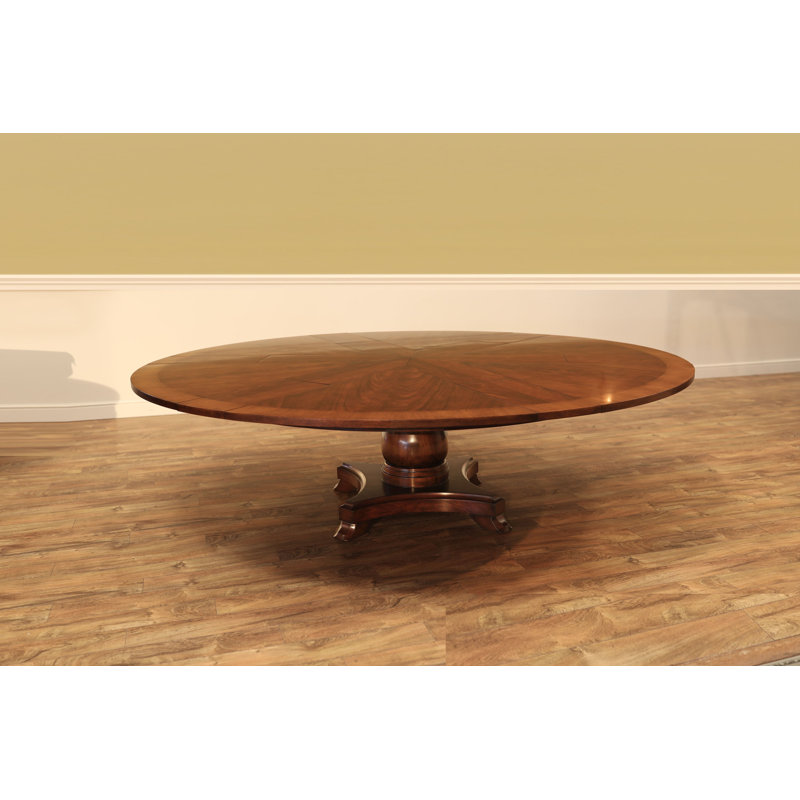 Round Mahogany Wood Dining Table