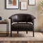 Fauteuil à oreilles en similicuir-850505037