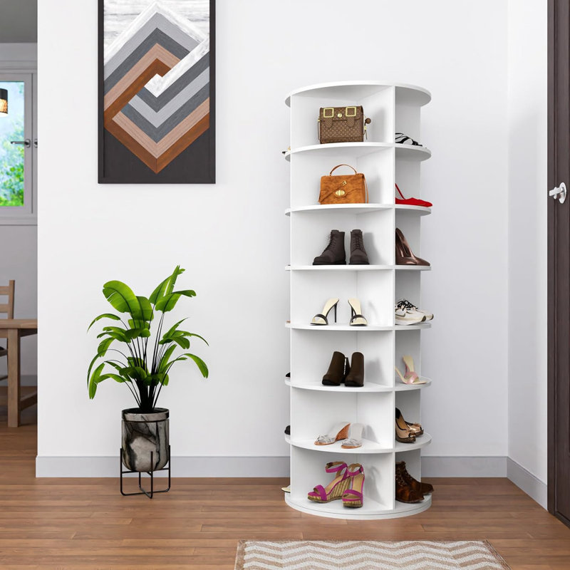 7 Tier Rotating Shoe Rack Tower