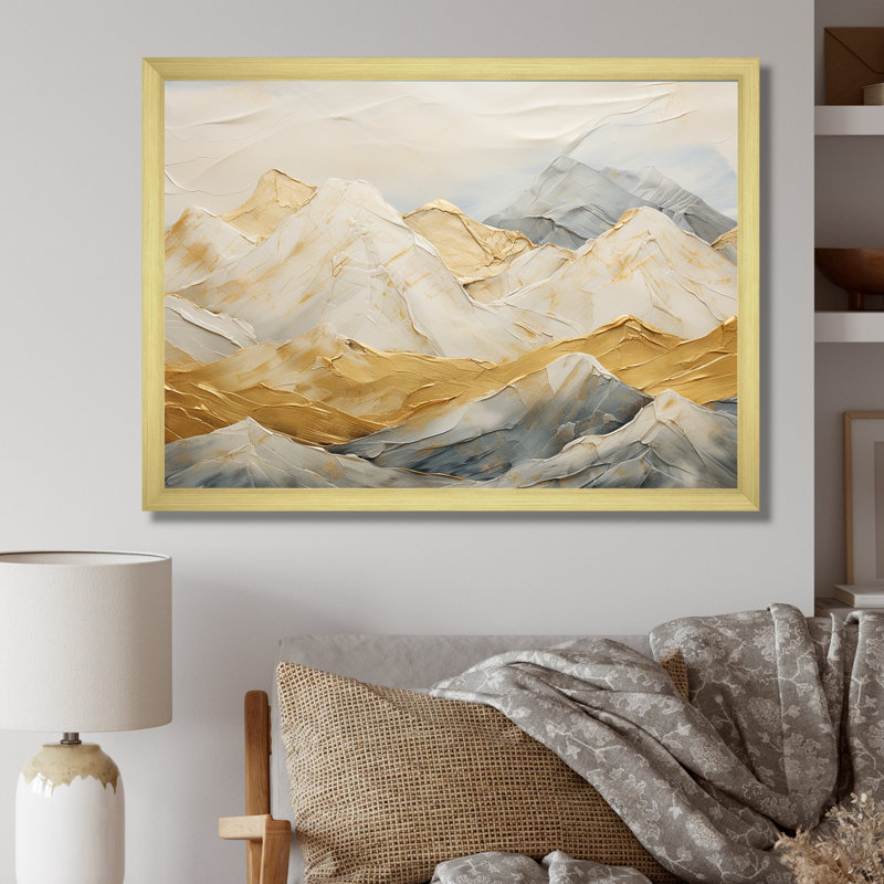 Alpine Mountain Harmony I sur impression sur toile, H 30 po x l 40 po x P 1,5 po, Cadre doré simple