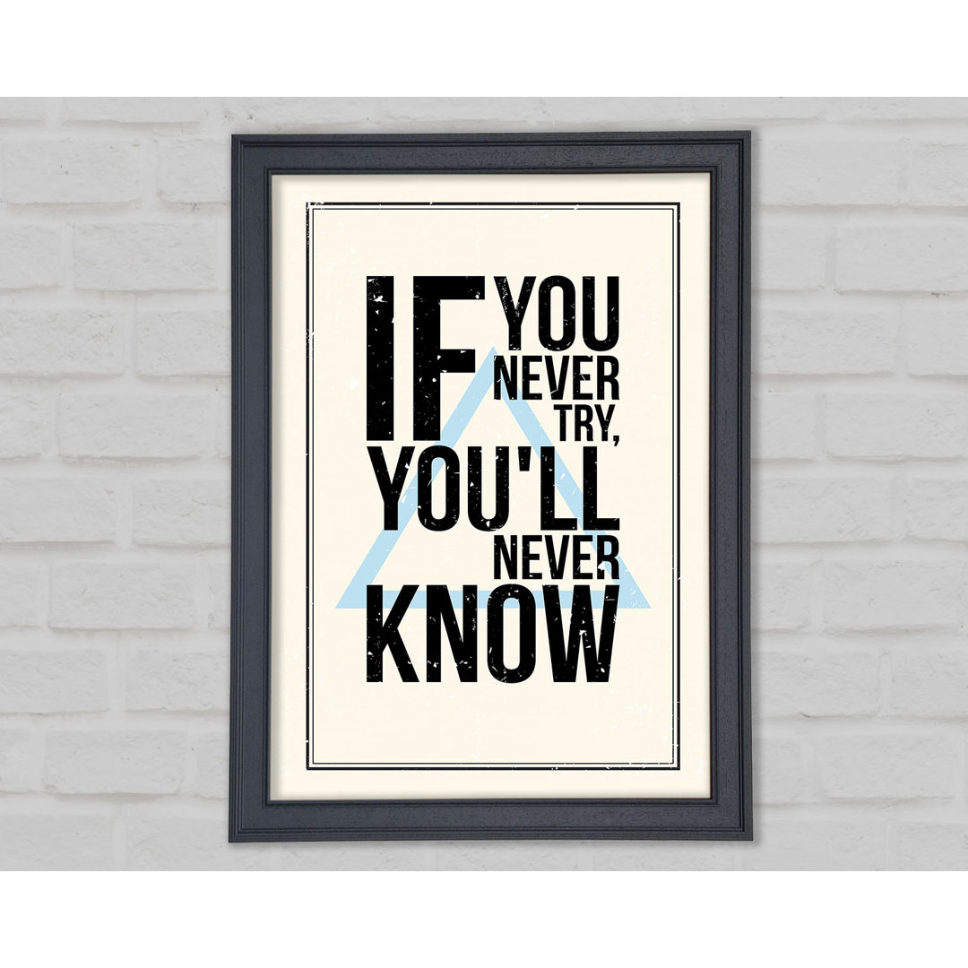 Wenn du es nie versuchst - Single Picture Frame Typography