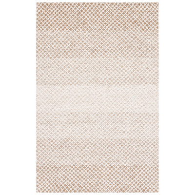 Tapis géométrique en laine et coton touffeté à la main Micro-Loop