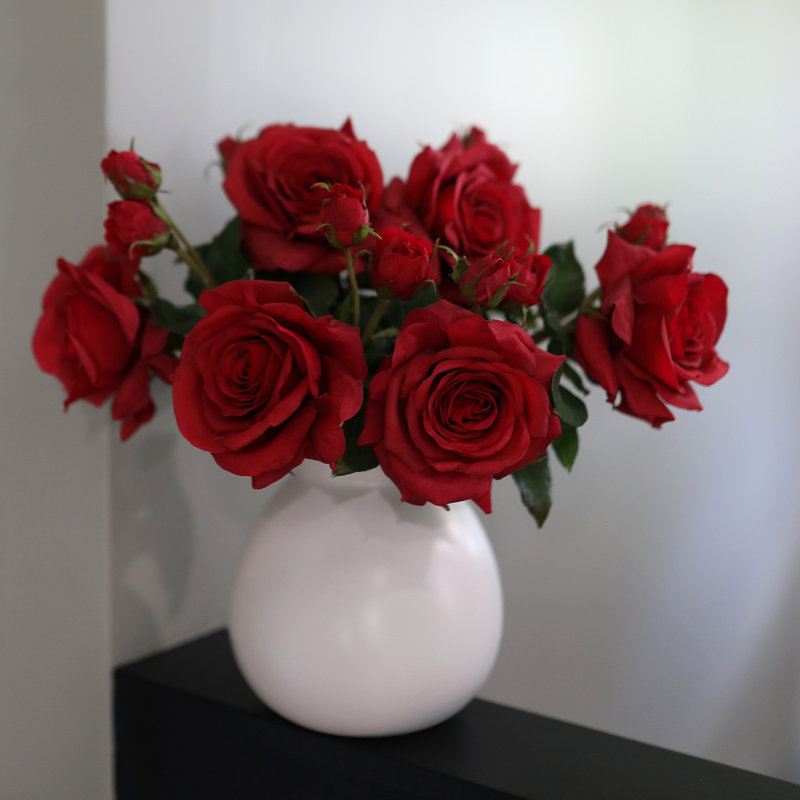 Rose Faux Floral, Red