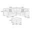 Ensemble de canapé modulaire 4 pièces L-Sectional RAF / LAF-129574564-129574563