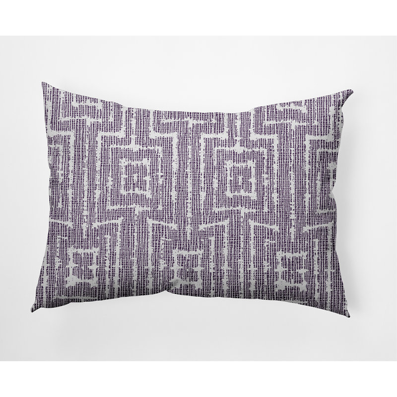  Housse et insert de coussin rectangulaire tissé pour l'extérieur Tiki, Mauve