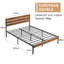 Single Double Size Platform Bed Frame with Rustic Vintage Wood Headboard, Mattress Foundation, Bed Frame with Strong Steel Slats Support, No Box Spring Needed, Easy Assembly-1070169084-1020293781