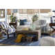 Creekmont Striped Handmade Flatweave Wool Blue/Cream Area Rug