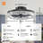 16'' Smart LED Ceiling Fan with Light and Remote APP Control-821690361