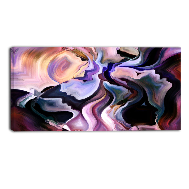 Voyages to Inner Self Abstract Canvas Art Print in 40" x 20"