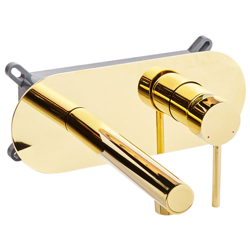 Wall Mounted Basin Mixer Tap CLAVIJO, Gold