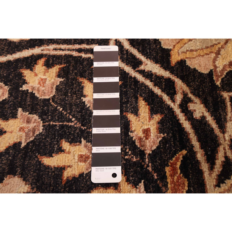 Tapis noir Peshawar Oushak 10 pi 0 po x 10 pi 1 po
