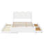 Structure de lit grand format avec 2 grands tiroirs, lit gigogne simple TG, structure de lit plateforme en bois de style rustique avec tête de lit courbée