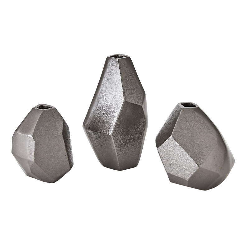 Handmade Aluminum Table Vase, Black