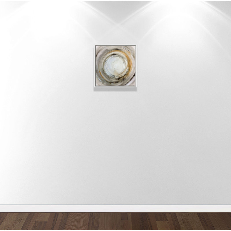 Neutral Funnel - Floater Frame, reproduction d'art sur toile, H 45 po x l 45 po x P 2 po, Cadre blanc