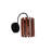 Elegant Wall Lamp with Metal Body & Wooden Cap, 5.7 x 11.0 inches | Ø5.0 Base Plate, Height: 11.0 inches | Walnut & Black Finish, Max 40W E27 Socket, IP20 Rated | Perfect for Modern Living Spaces & Accent Lighting-1088600196