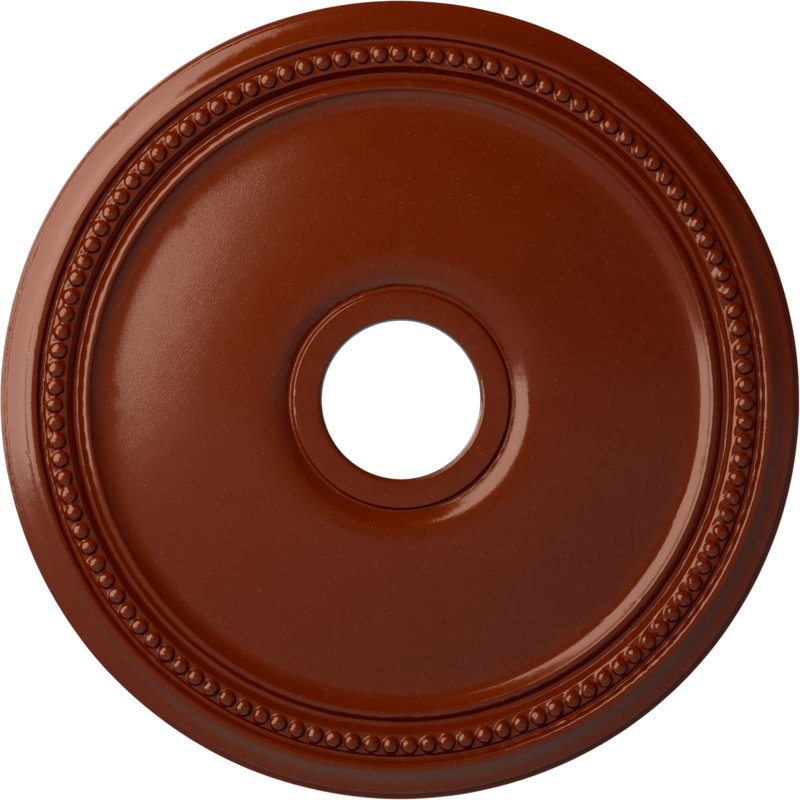 Endurathane Diane Ceiling Medallion, 18"OD x 3 5/8"ID x 1 1/8"P (Fits Canopies up to 5 3/8"), Hand-Painted Firebrick Finish