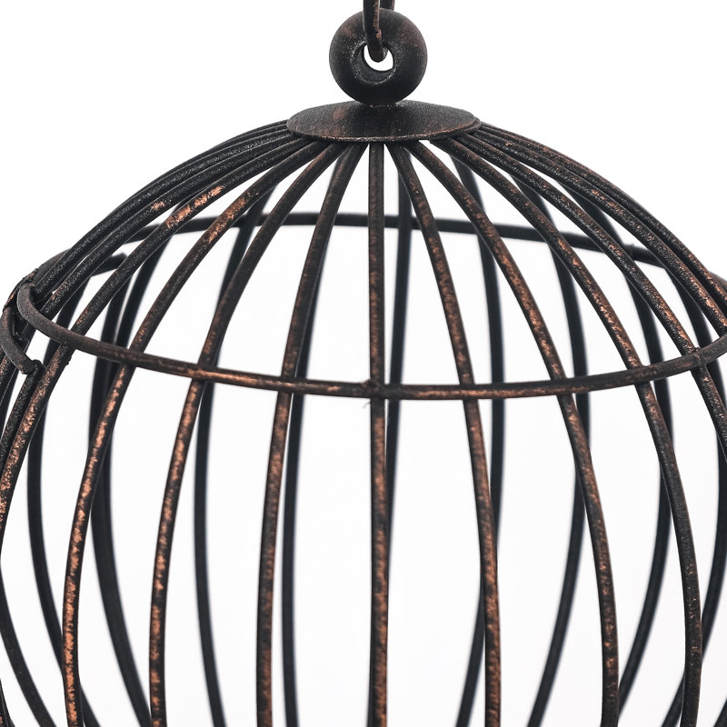 11'' H Metal Tabletop Lantern, Bronze