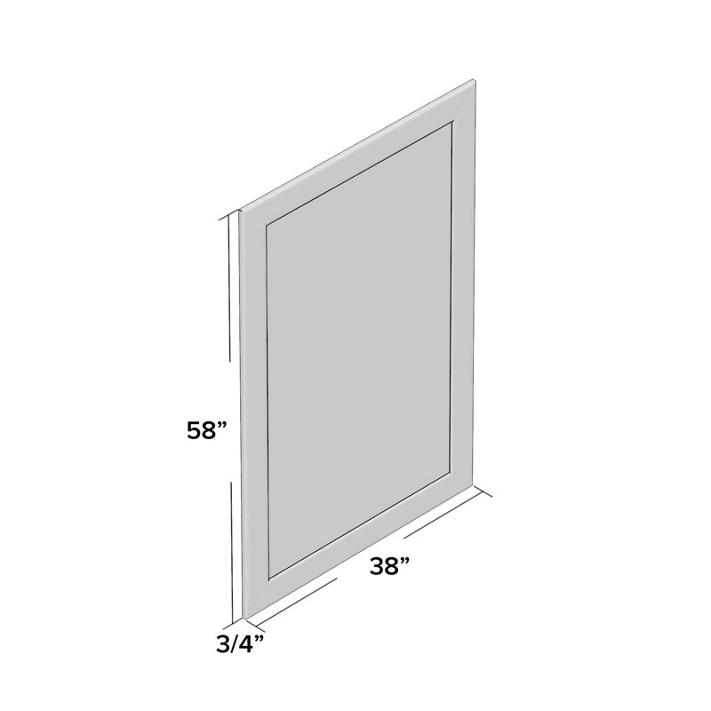 Dematteo Flat Wall Mirror, 58" H x 38" W