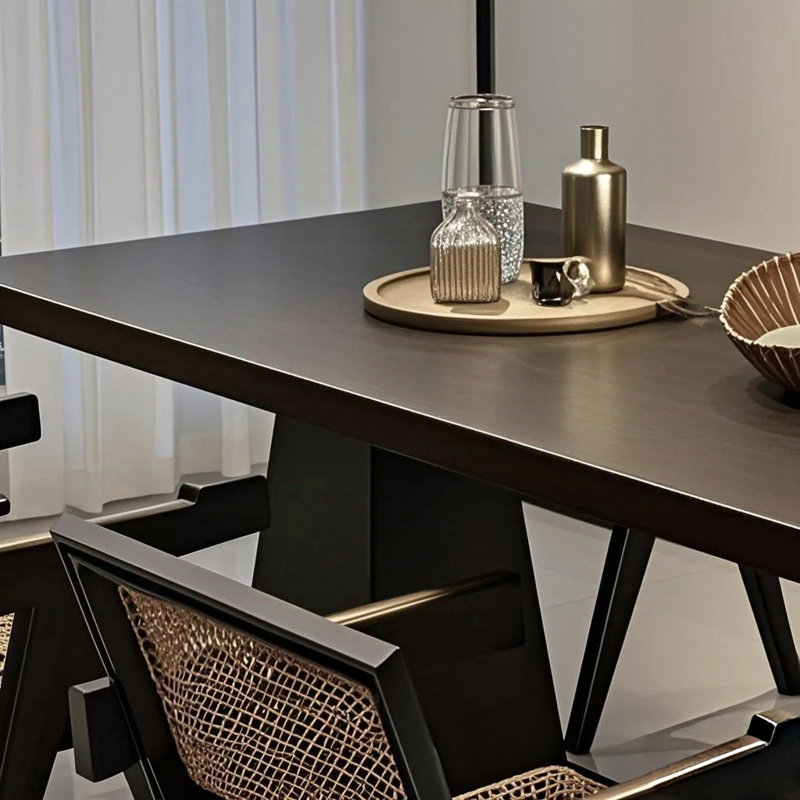 Ensembles de table de salle à manger polyvalents en bois massif, H 29,53 po x L 86,61 po x l 35,43 po