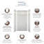 Ensemble de mur de douche 6 pièces Saramar-80823554