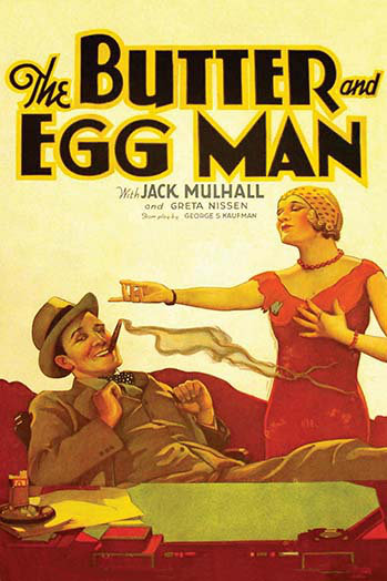 «The Butter and Egg Man», reproduction de publicité rétro, H 36 po x l 24 po x P 1,5 po