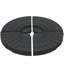 Base de parasol de patio avec bec à remplissage facile, grand support rond 4 pièces pour parasols de marché et en porte-à-faux, noir classique