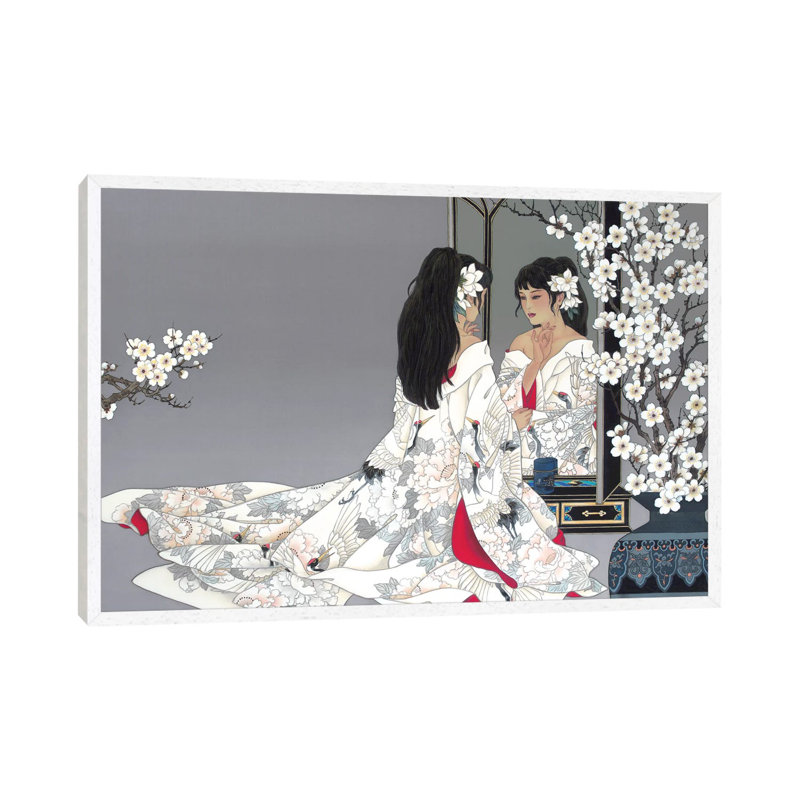 Reflections - Painting on Canvas, 152.5 cm H x 101.5 cm W, White Framed