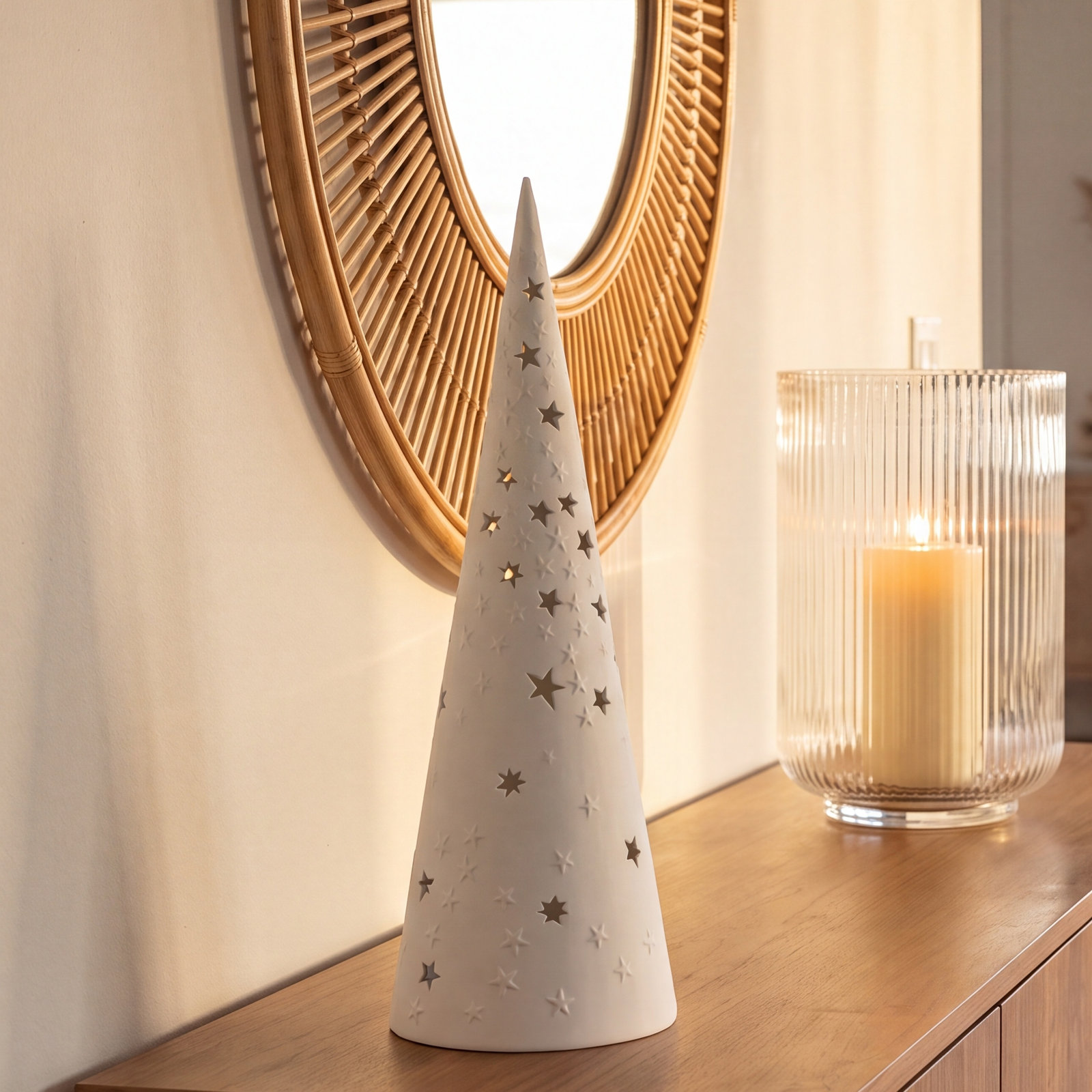 Räder Forest Lighted Stars Porcelain Table Tree