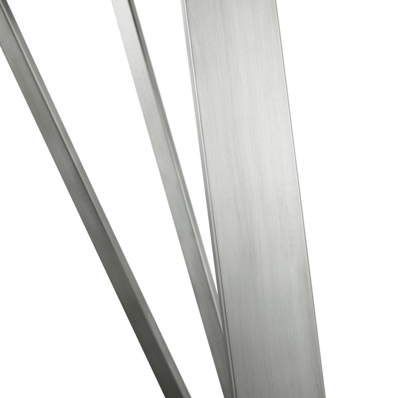 Tyreece Glass Top Metal Base Dining Table