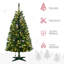 Arbre de Noël artificiel haut de 5 pi avec 36 branches, 152 lumières DEL blanc chaud ou coloré, ouverture automatique-386906715