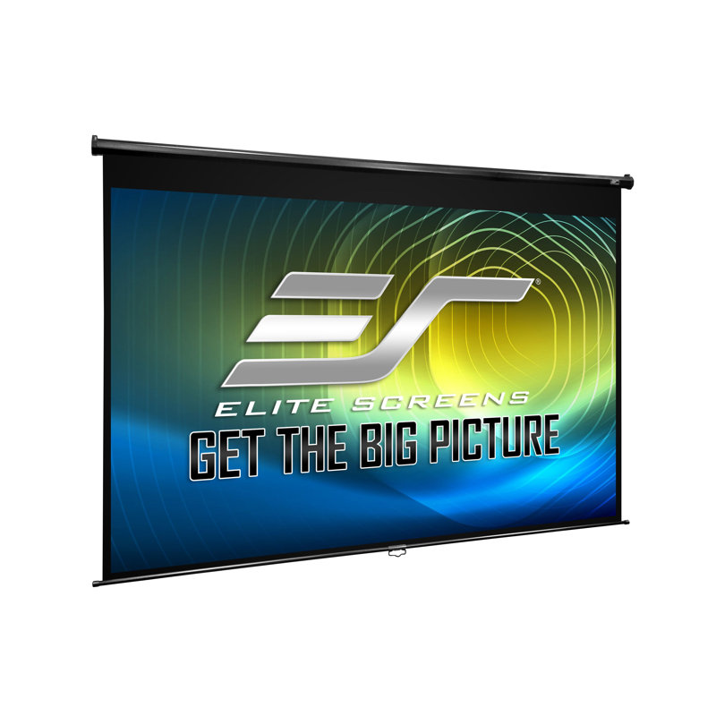 Manual Series Pull-Down Projection Screen, Black housing, 142" Diagonal
