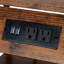 Table de chevet deux pièces avec station de charge, table de chevet avec tiroir, table de bout avec prises USB-174278629