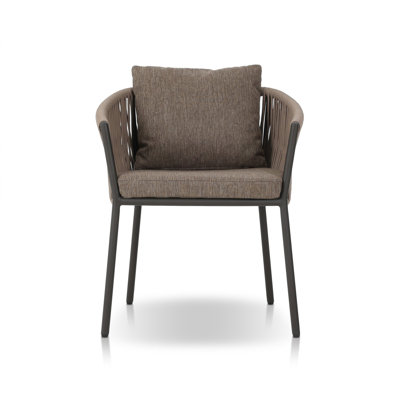 Outdoor Dining Armchair with Cushions