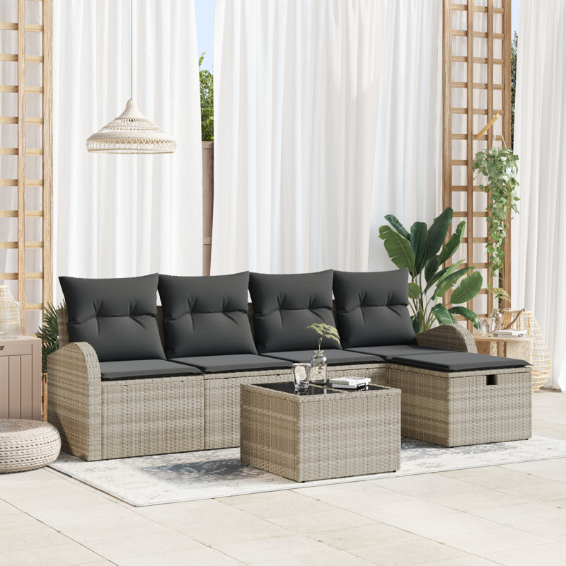 234cm Wide Patio Sofa with Cushions