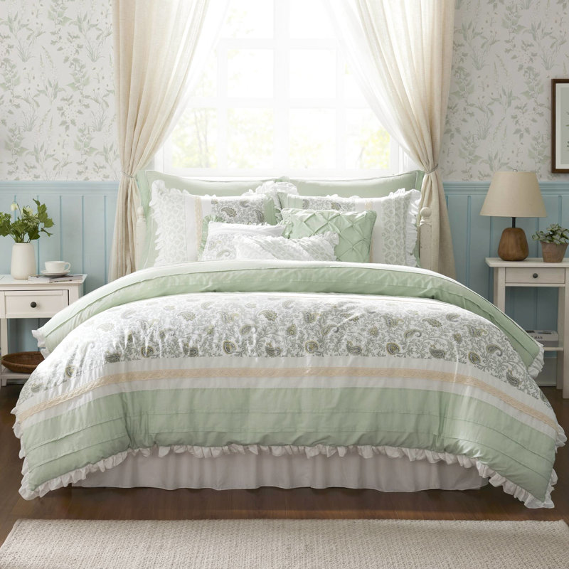Édredon grand 9, coton et coussins décoratifs pour grand lit