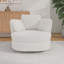Fauteuil demi-tonneau pivotant en chenille de 40,4 po de largeur avec repose-pieds et coussins