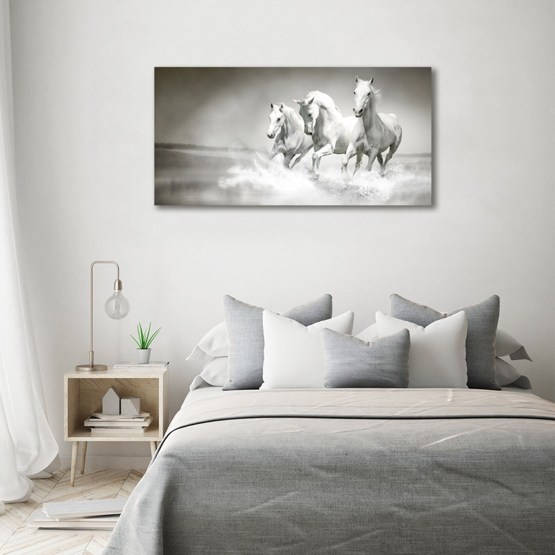 White Horses - Wrapped Canvas Print