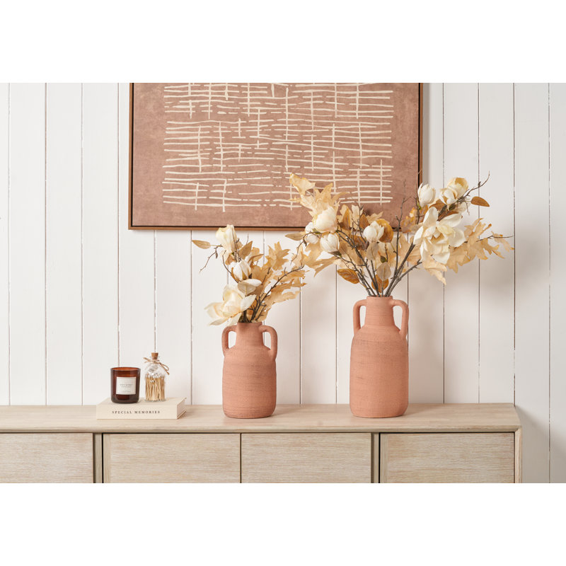 Terracotta Table Vase, Terracotta, Medium