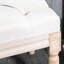 Banc de bout 32 po, blanc crème avec coussin et banc au design élégant, structure solide en tissu