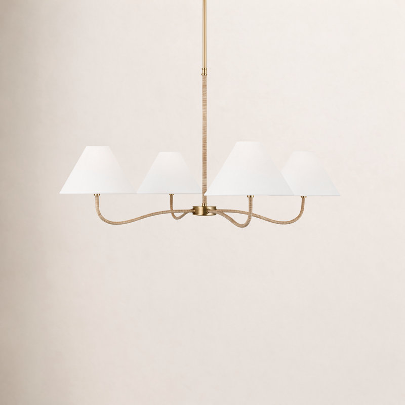 Glinda Large Chandelier, 18.5"H x 35"W x 35"D, 4 Lights